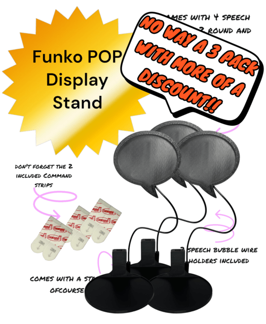 Speech Bubble Stand for Funko Pops x3