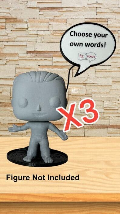 Speech Bubble Stand for Funko Pops x3 - MyFigVoice